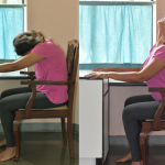 seated cat cow pose