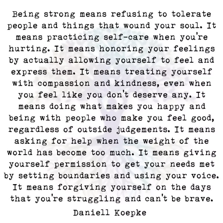 Being Strong Means Refusing to Tolerate People