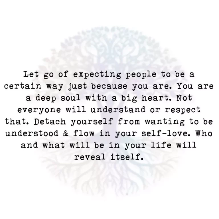 Let Go of Expecting People to Be