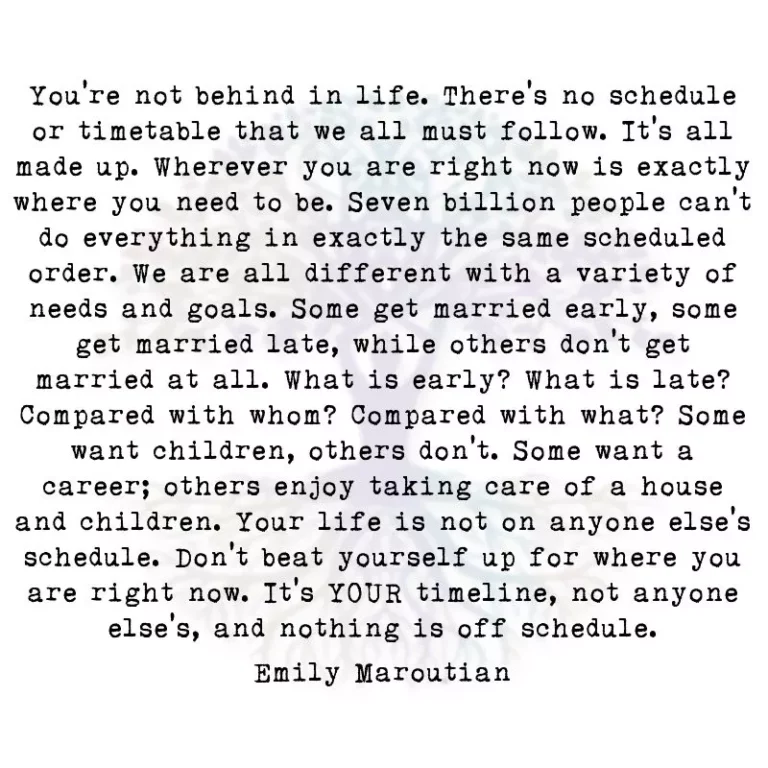 You’re Not Behind in Life