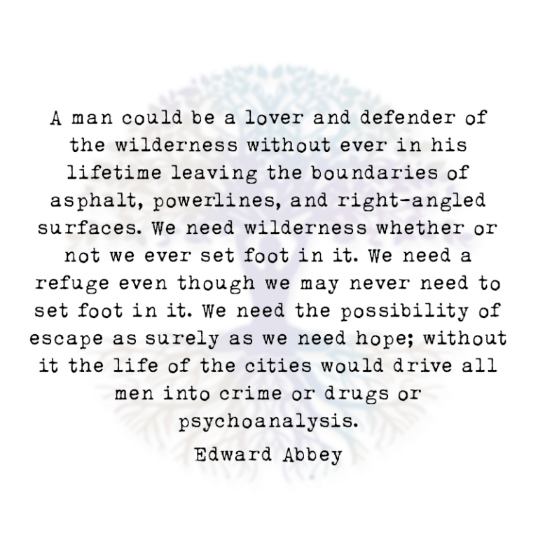A Man Could be a Lover and Defender of the Wilderness