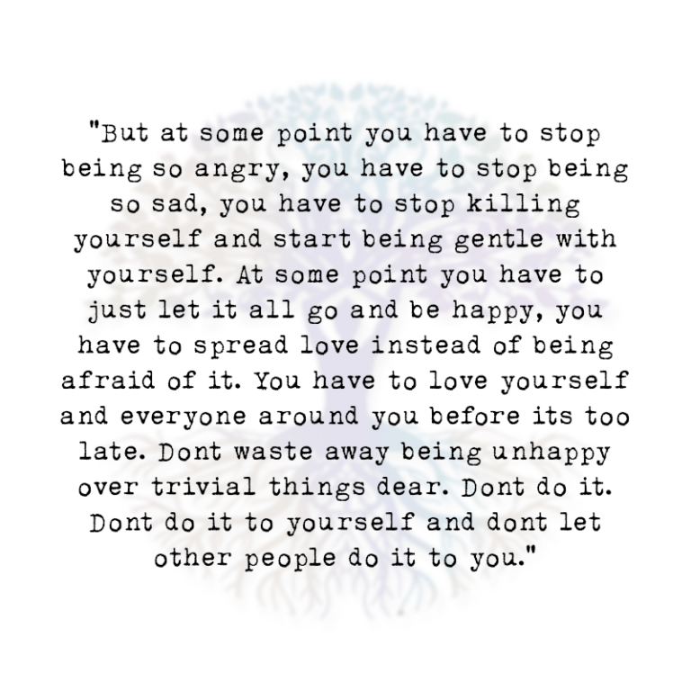 But at Some Point You have to Stop Being so Angry