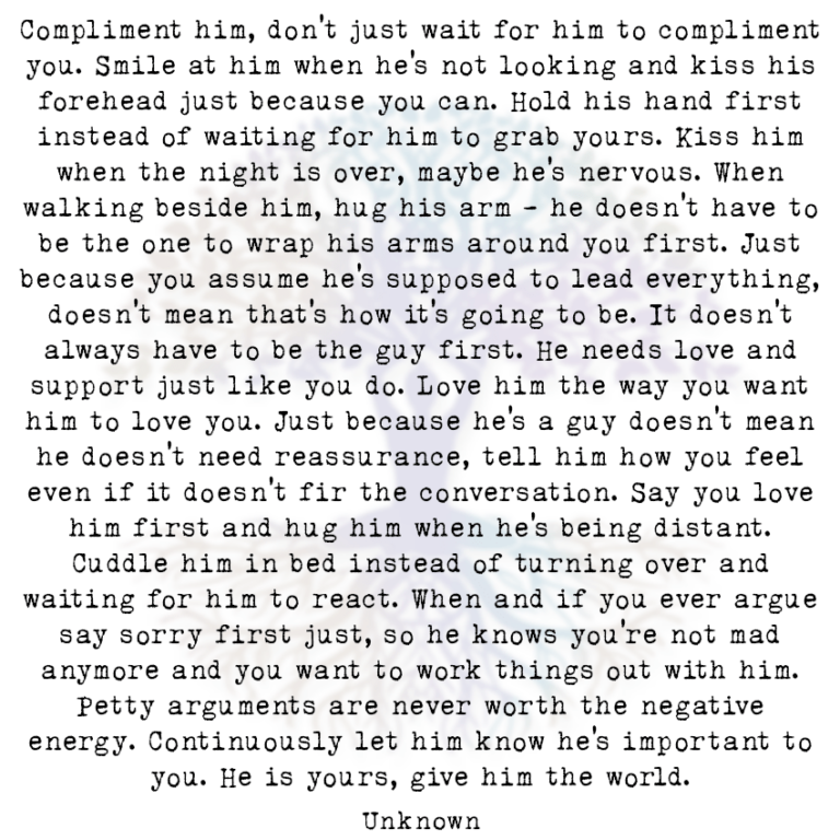 Compliment Him, Don’t Just Wait for Him to Compliment You