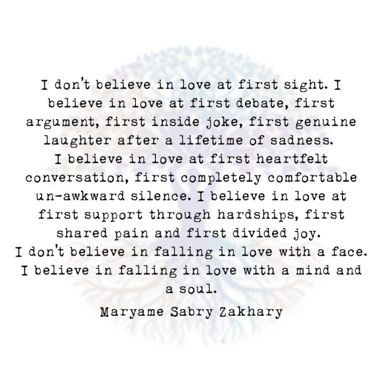 I Don’t Believe in Love at First Sight