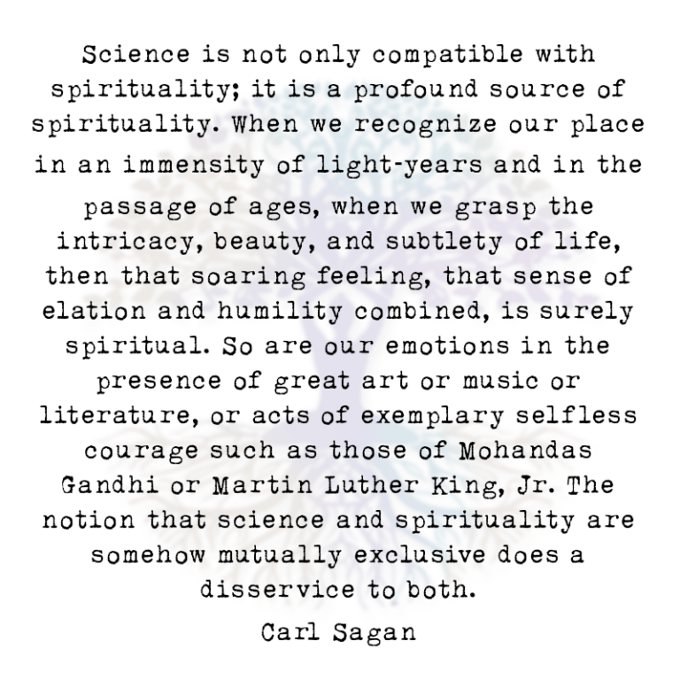 Science is Not Only Compatible with Spirituality; it is a Profound Source of Spirituality