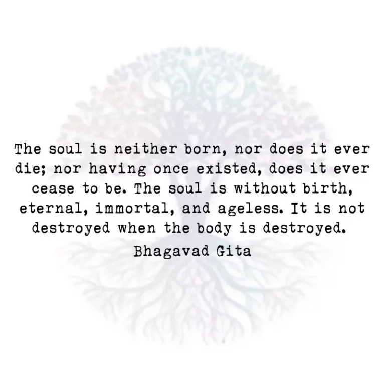 The Soul is Neither Born, Nor Does it Ever Die
