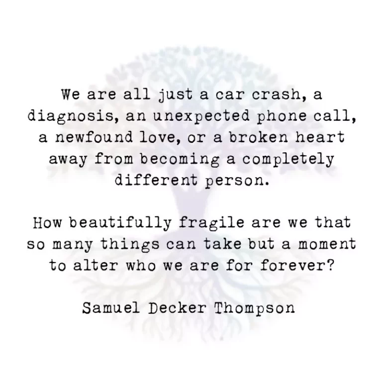 We are All Just a Car Crash, a Diagnosis, an Unexpected Phone Call