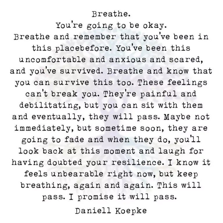 Breathe. You’re Going to be Okay.