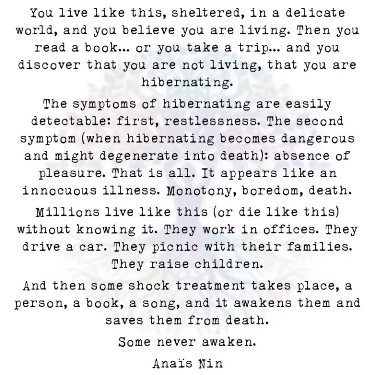 You Live Like This, Sheltered, in a Delicate World, and You Believe You are Living