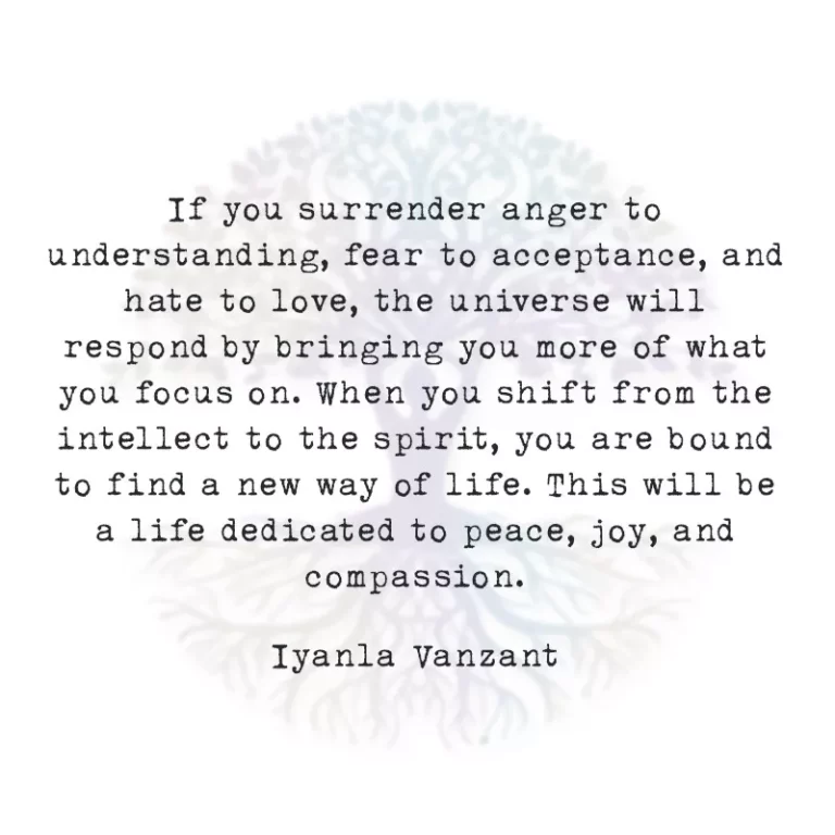 If you Surrender Anger to Understanding