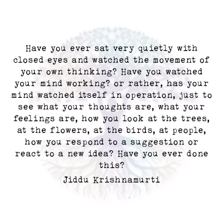 Have you Ever Sat Very Quietly with Closed Eyes