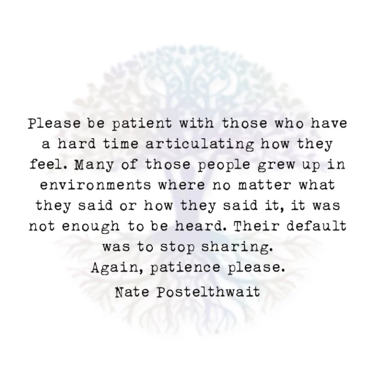 Please be Patient with Those Who