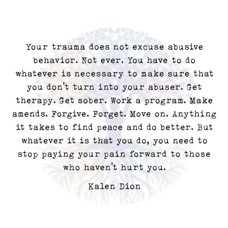 Your Trauma does not Excuse Abusive Behavior