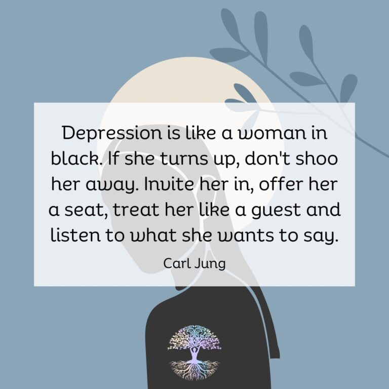 Depression is Like a Woman in Black. If she turns up