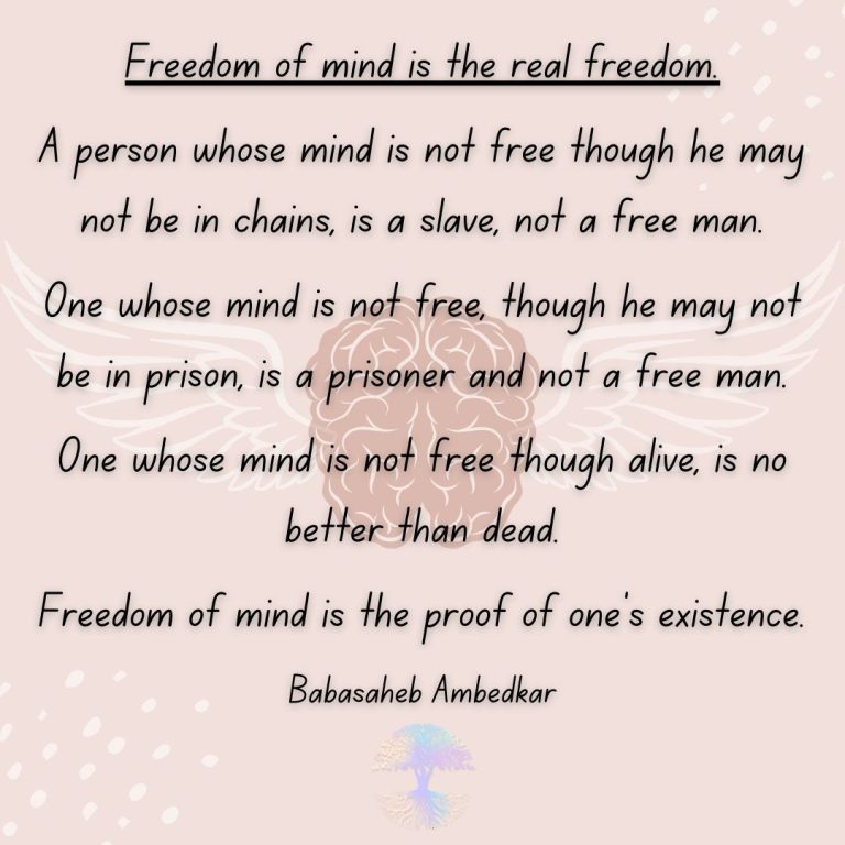 A Person whose Mind is not Free Though
