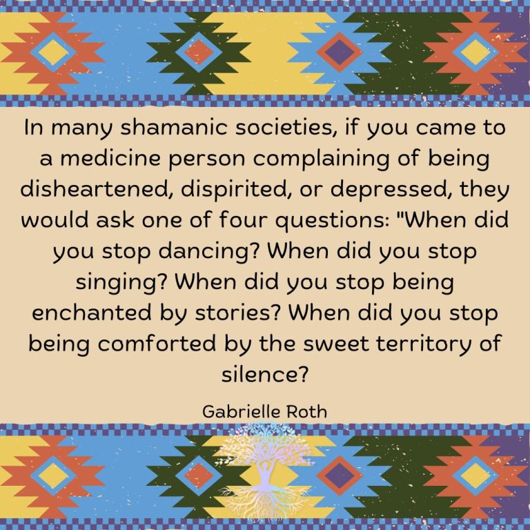In many Shamanic Societies, if you came to a Medicine Person